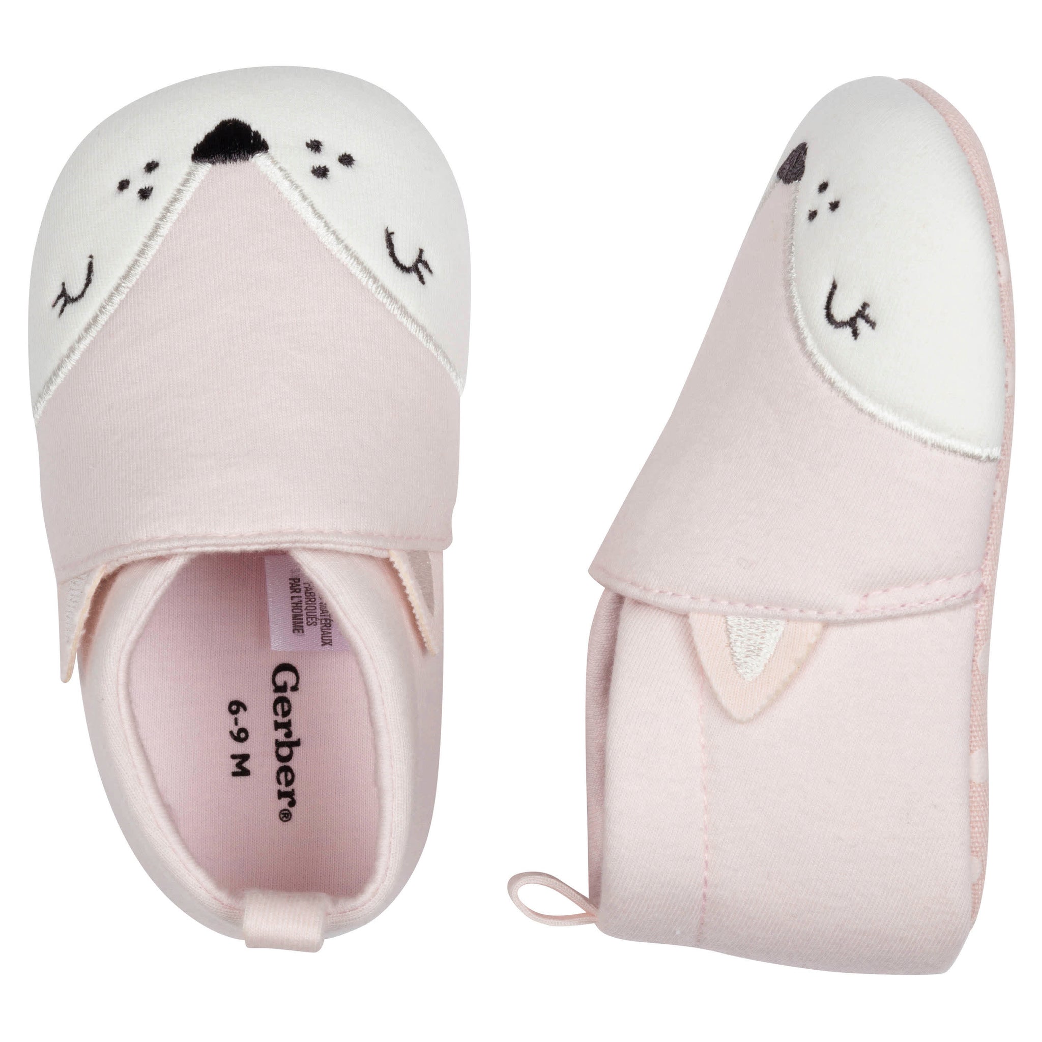 Baby Girls Kitty Jersey Shoes-Gerber Childrenswear Wholesale