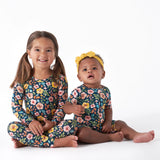 2-Piece Infant & Toddler Girls Midnight Floral Buttery Soft Viscose Made from Eucalyptus Snug Fit Pajamas-Gerber Childrenswear Wholesale