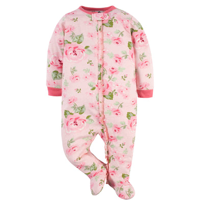 Baby Girls Roses Sleep 'N Play-Gerber Childrenswear Wholesale