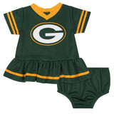 2-Piece Green Bay Packers Dress and Diaper Cover Set-Gerber Childrenswear Wholesale