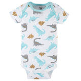 4-Pack Baby Boys Dino Blues Short Sleeve Onesies® Bodysuits-Gerber Childrenswear Wholesale