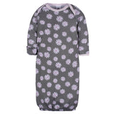 4-Pack Baby Girls Lavender Garden Gowns-Gerber Childrenswear Wholesale