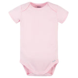 5-Pack Light Pink Premium Short Sleeve Onesies® Bodysuits-Gerber Childrenswear Wholesale