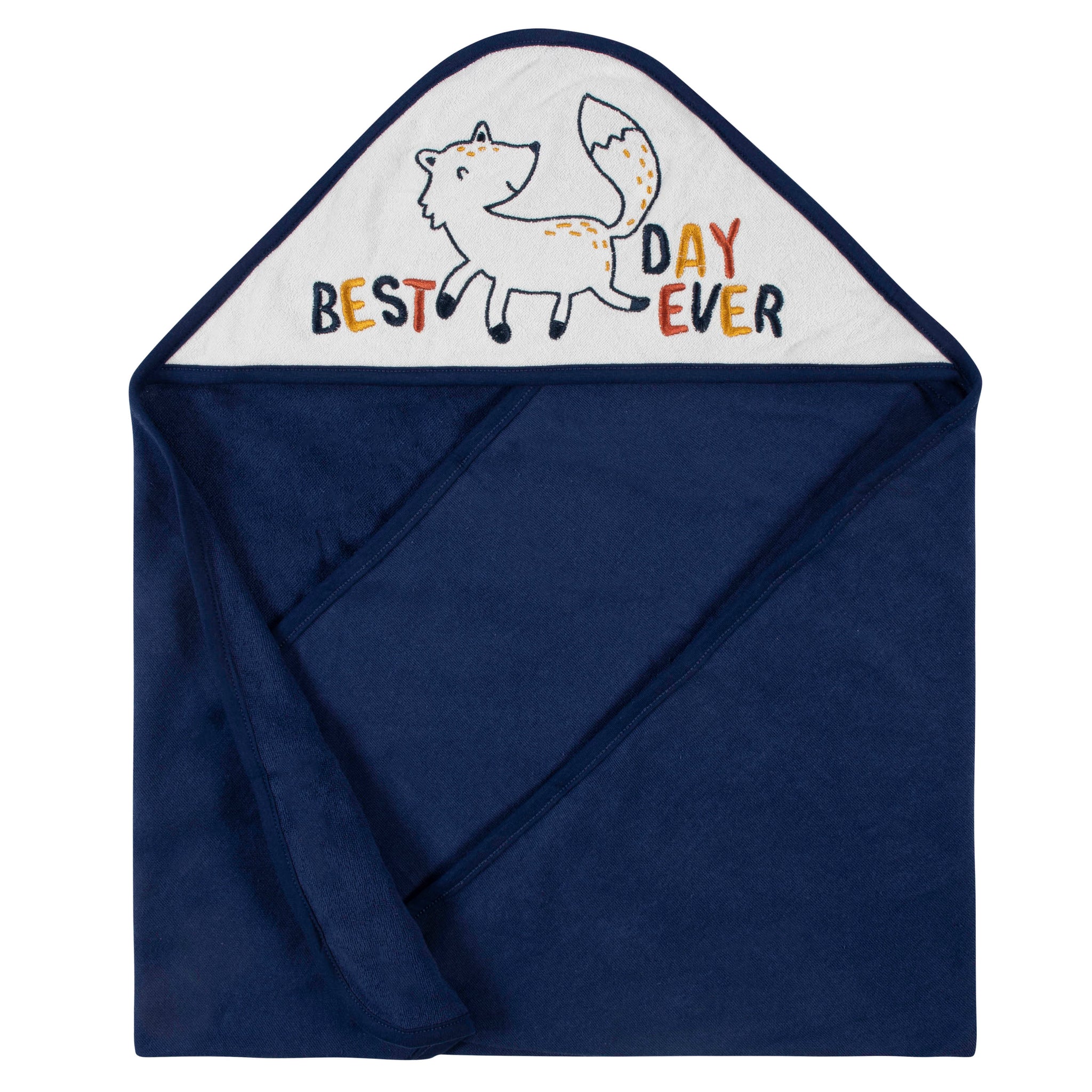12-Piece Baby Neutral Fox Hooded Towels & Washcloths Set-Gerber Childrenswear Wholesale