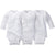 3-Pack White Long Sleeve Onesies® Bodysuits-Gerber Childrenswear Wholesale