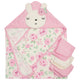 4-Piece Baby Girls Floral Hooded Towel & Washcloth Set-Gerber Childrenswear Wholesale