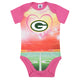 Green Bay Packers Baby Girls Short Sleeve Bodysuit-Gerber Childrenswear Wholesale