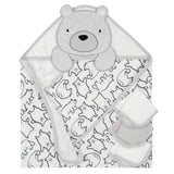 4-Piece Baby Boys Bear Hooded Towel & Washcloths Set-Gerber Childrenswear Wholesale