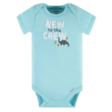3-Piece Baby Boys Dino Blues Short Sleeve Onesies® Bodysuits & Pants Set-Gerber Childrenswear Wholesale