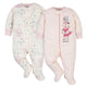 2-Pack Organic Baby Girls Wild Flower Sleep 'N Plays-Gerber Childrenswear Wholesale
