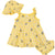 3-Piece Baby & Toddler Girls Bee Garden Dress, Diaper Cover & Sun Hat Set-Gerber Childrenswear Wholesale