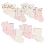 8-Pack Girls Princess Jersey Crew Socks-Gerber Childrenswear Wholesale