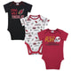 3-Pack Arizona Cardinals Short Sleeve Bodysuits-Gerber Childrenswear Wholesale