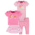 4-Piece Baby Girls Summer Blossom Onesies® Bodysuit, Tee, Skort & Pant Set-Gerber Childrenswear Wholesale