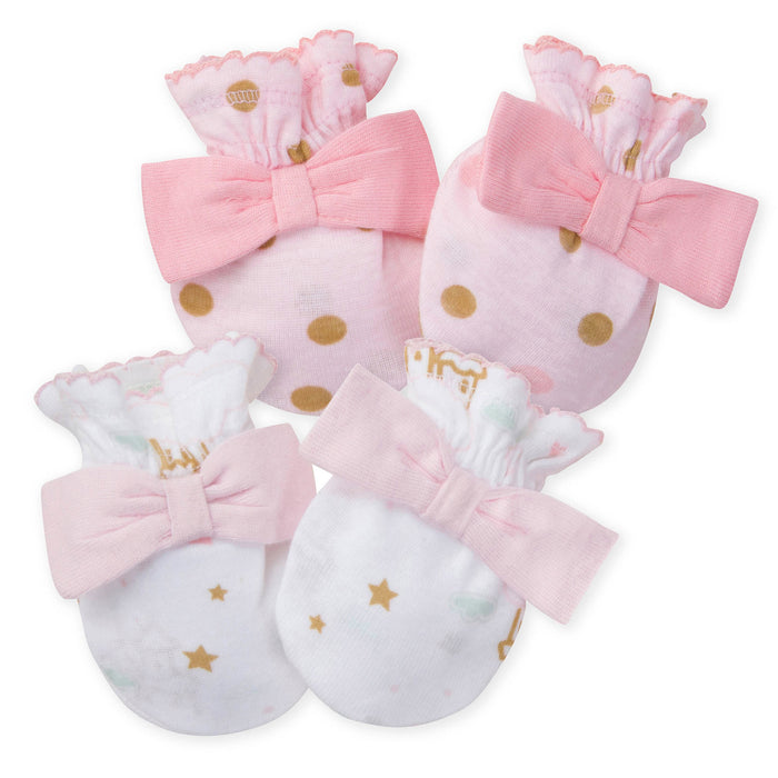 2-Pack Baby Girls Castle Mittens-Gerber Childrenswear Wholesale