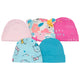 5-Pack Baby Girls Bear Caps-Gerber Childrenswear Wholesale