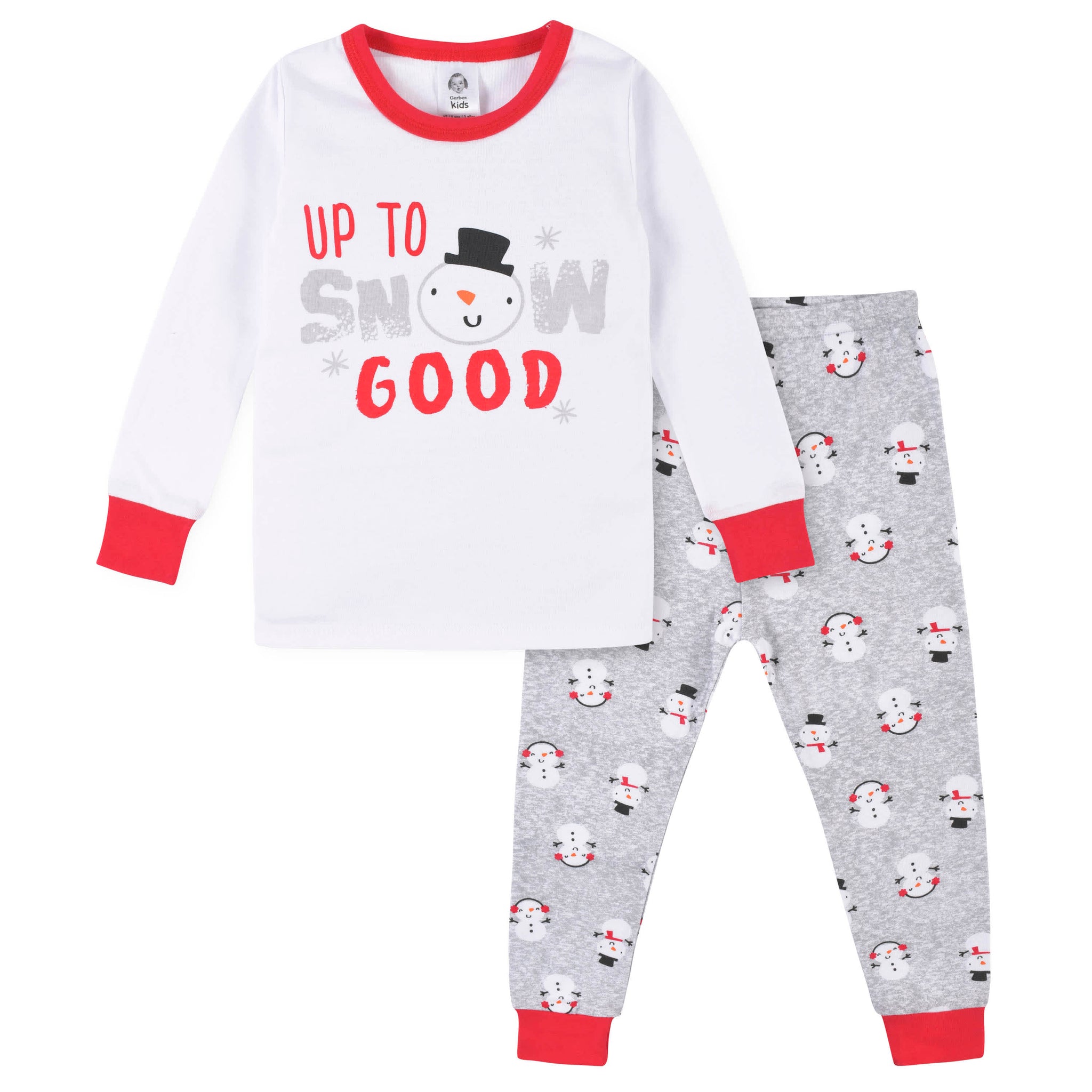 2-Piece Infant & Toddler Snowman Snug Fit Cotton Pajamas-Gerber Childrenswear Wholesale