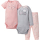 3-Piece Baby Girls Kitty Onesies® Bodysuits & Pants Set-Gerber Childrenswear Wholesale