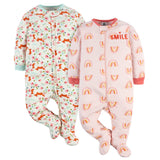 2-Pack Baby Girls Fox & Smile Sleep 'N Plays-Gerber Childrenswear Wholesale