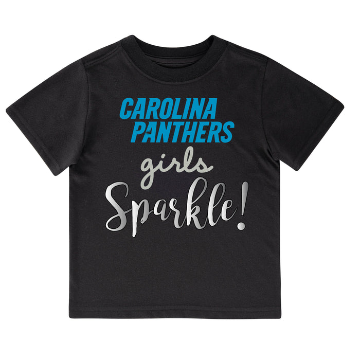 Carolina Panthers Toddler Girls Short Sleeve Tee-Gerber Childrenswear Wholesale