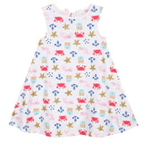 3-Piece Girls Sea Creatures Dress, Diaper Cover, and Hat Set-Gerber Childrenswear Wholesale