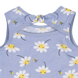 3-Piece Girls Daisies Dress, Diaper Cover, and Hat Set-Gerber Childrenswear Wholesale