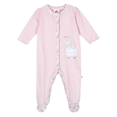 Baby Girls Lil Llama Organic Sleep 'n Play-Gerber Childrenswear Wholesale