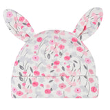 4-Piece Baby Girls Floral & Bunnies Caps & No Scratch Mittens Set-Gerber Childrenswear Wholesale
