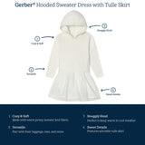 Infant & Toddler Girls White Sweater Dress With Tulle Skirt-Gerber Childrenswear Wholesale