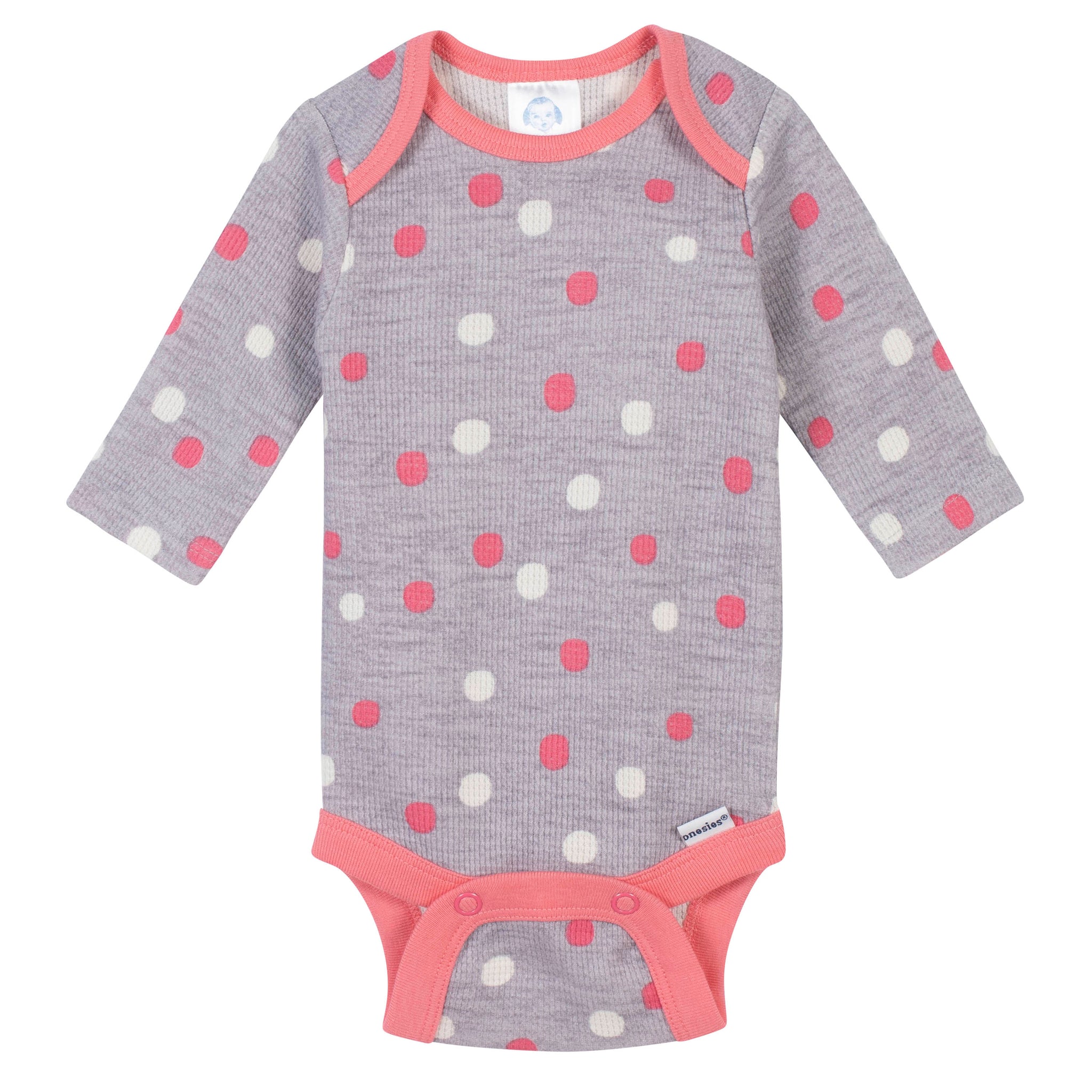 3-Pack Baby Girls Bunny Thermal Long Sleeve Onesies® Bodysuits-Gerber Childrenswear Wholesale