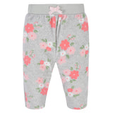 4-Pack Baby Girls Floral Microfleece Pants-Gerber Childrenswear Wholesale