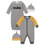 4-Piece Baby Boys Taco Coverall, Gown, and Caps Gift Set-Gerber Childrenswear Wholesale