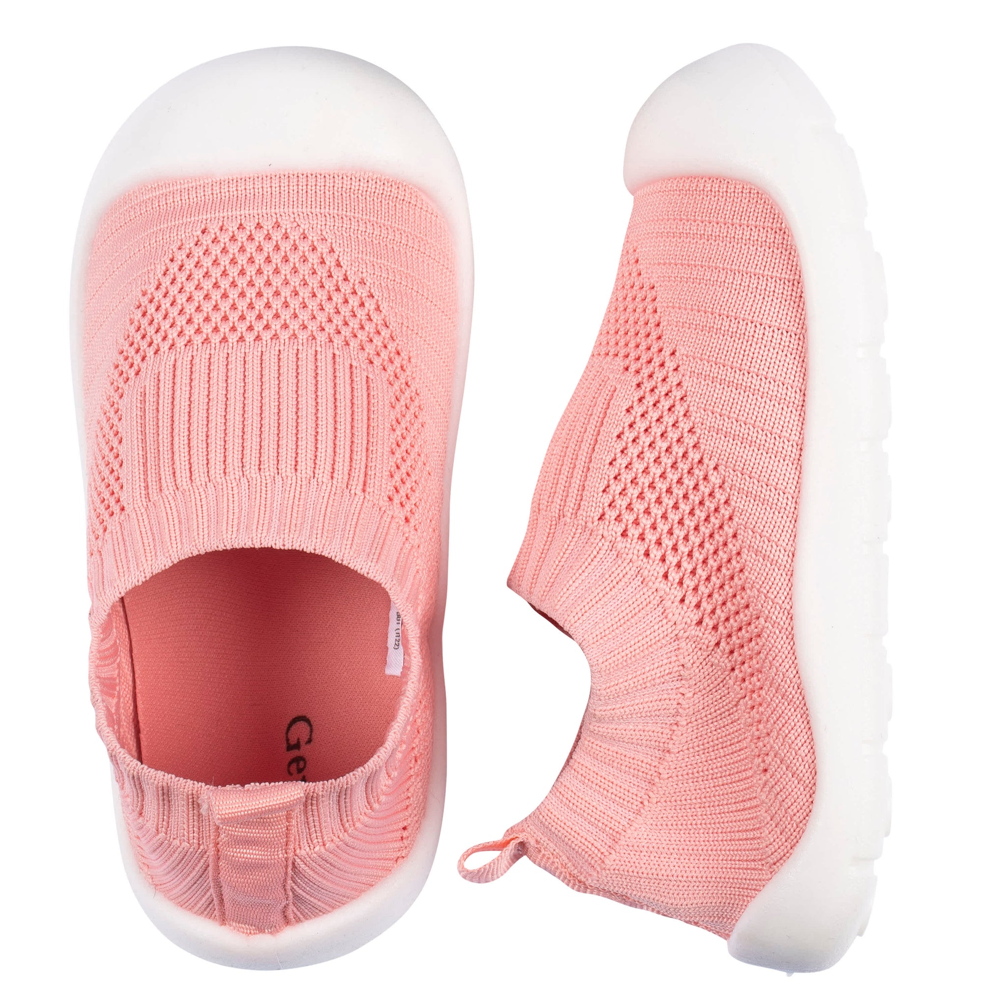 Infant & Toddler Girls Pink Stretchy Knit Slip-On Sneaker-Gerber Childrenswear Wholesale