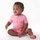 Baby Pink Lemonade Buttery Soft Viscose Made from Eucalyptus Snug Fit Romper-Gerber Childrenswear Wholesale