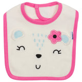 4-Pack Baby Girls Bear Dribbler Bibs-Gerber Childrenswear Wholesale