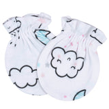 4-Pack Baby Girls Clouds No Scratch Mittens-Gerber Childrenswear Wholesale