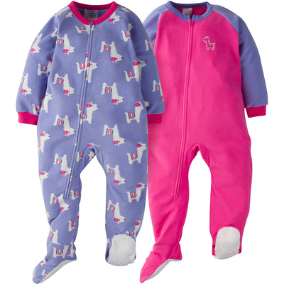 Gerber Toddler Girl 2-pack Llama Blanket Sleeper-Gerber Childrenswear Wholesale