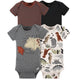 4-Pack Baby Boys Dino Short Sleeve Onesies® Bodysuits-Gerber Childrenswear Wholesale
