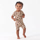 Baby Spotted Leopard Buttery Soft Viscose Made from Eucalyptus Snug Fit Romper-Gerber Childrenswear Wholesale