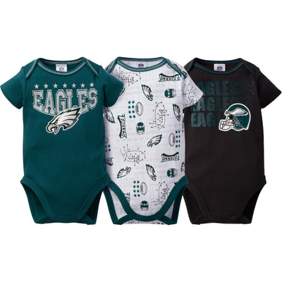 NFL 3- Baby Boys Eagles Short Sleeve Bodysuit-Gerber Childrenswear Wholesale