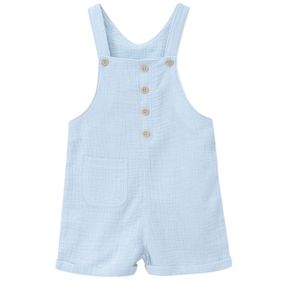 Infant & Toddler Blue Gauze Shortall-Gerber Childrenswear Wholesale