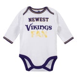 Baby Boys Minnesota Vikings 3-Piece Bodysuit, Pant and Cap Set-Gerber Childrenswear Wholesale