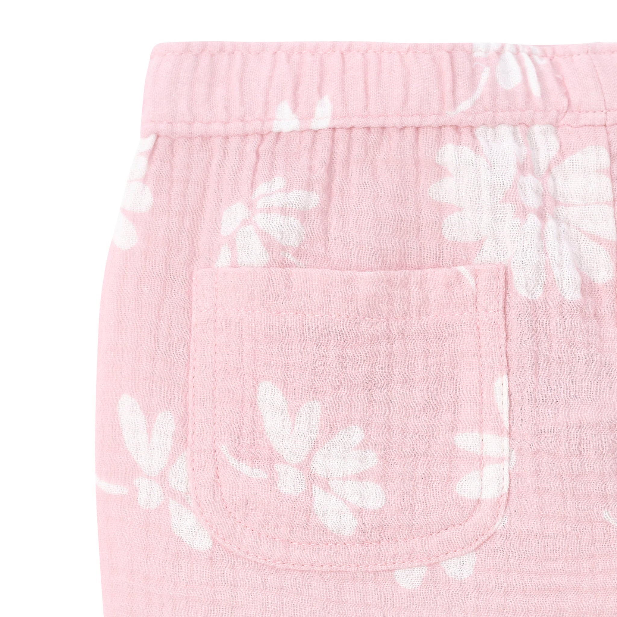 Infant & Toddler Pink Floral Gauze Shorts-Gerber Childrenswear Wholesale