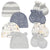 8-Piece Organic Baby Boys Wild Guy Caps & No Scratch Mittens-Gerber Childrenswear Wholesale