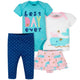 4-Piece Baby Girls Nautical Onesies® Bodysuit, Skirted Panty, Shirt and Slim Pant Set-Gerber Childrenswear Wholesale