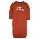 4-Pack Baby Boys Transportation Zone Gowns-Gerber Childrenswear Wholesale