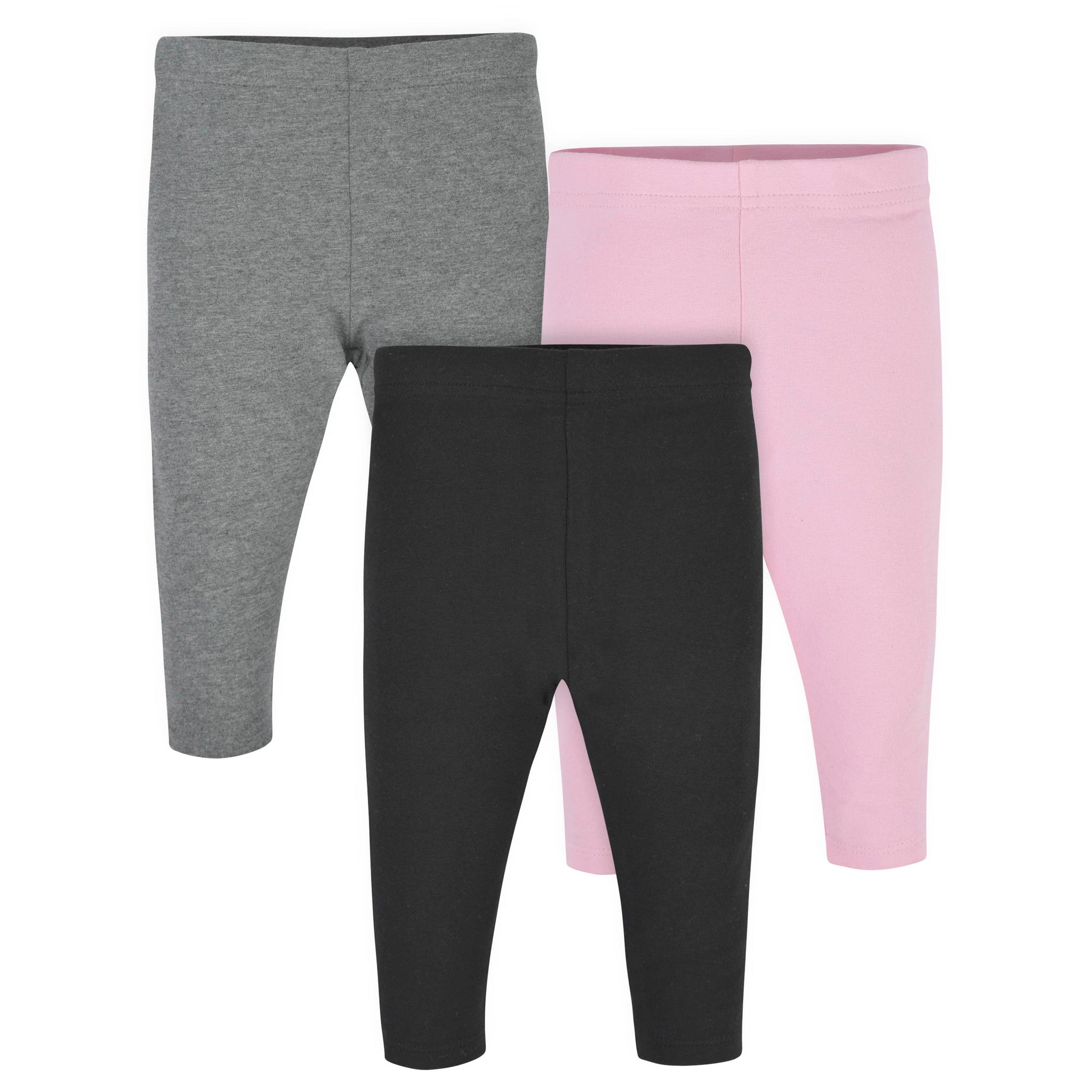 3-Pack Baby and Toddler Girls Pink & Black Premium Leggings-Gerber Childrenswear Wholesale