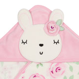 4-Piece Baby Girls Floral Hooded Towel & Washcloth Set-Gerber Childrenswear Wholesale