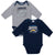 Baby Boys Los Angeles Chargers Long Sleeve Bodysuits, 2-pack-Gerber Childrenswear Wholesale