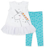 2-Piece Toddler Girls Unicorn Tunic Set-Gerber Childrenswear Wholesale